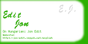 edit jon business card
